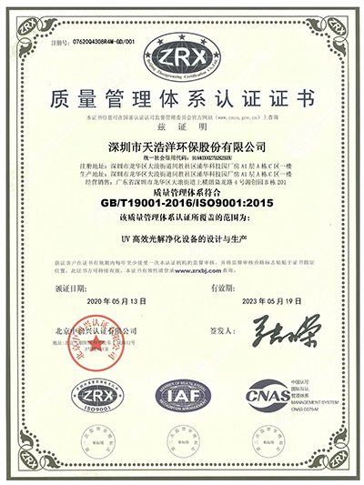 ISO9001質量管理體（tǐ）係認證